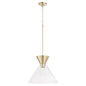 Quorum - 8119-280 - One Light Pendant - Beldar - Aged Brass w/ Clear Glass
