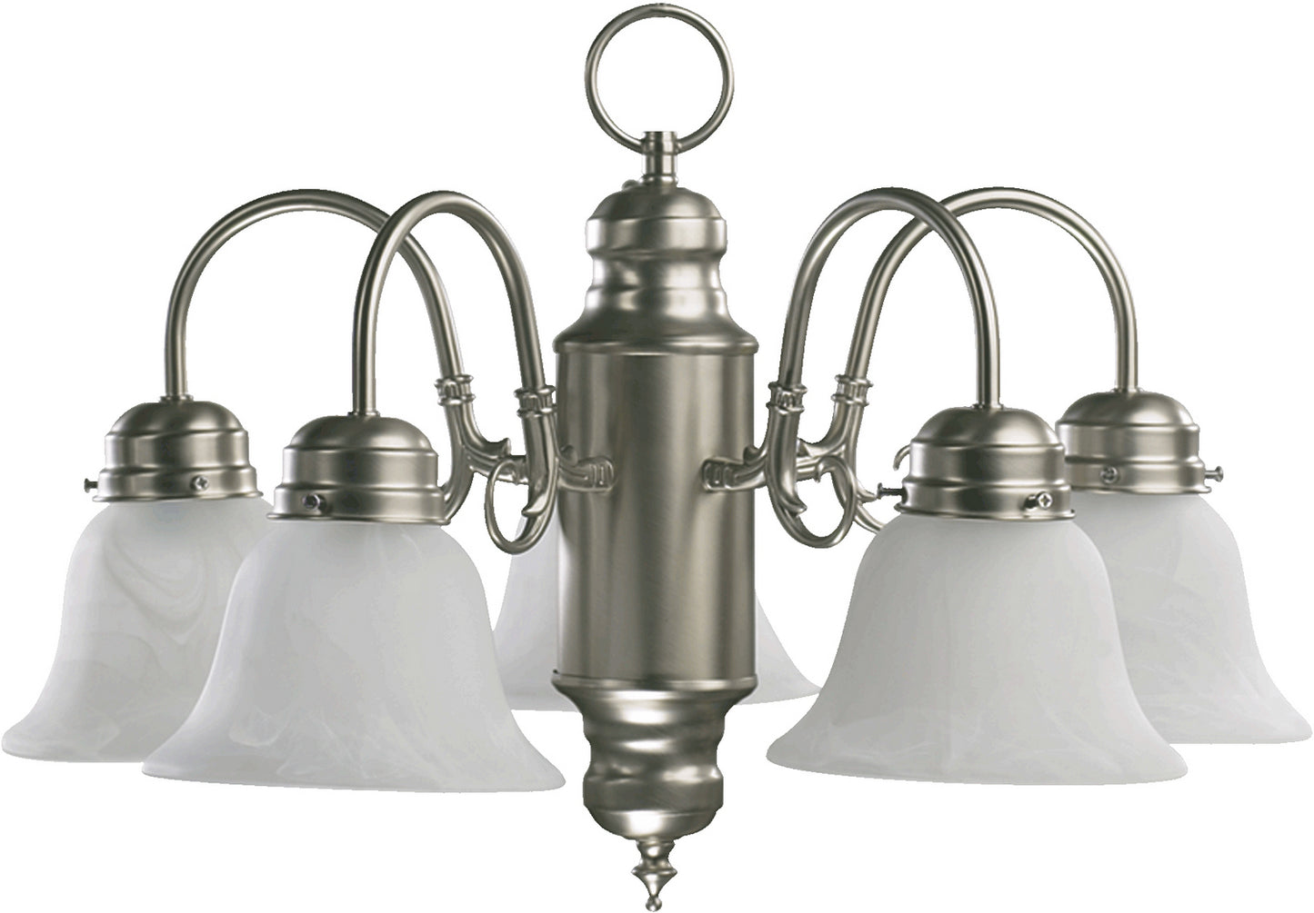 Quorum - 6429-5-65 - Five Light Chandelier - 6429 Nooks - Satin Nickel