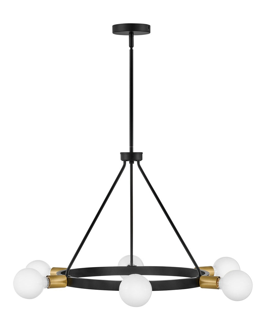 Lark - 83616BK - LED Chandelier - Orla - Black