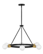 Lark - 83616BK - LED Chandelier - Orla - Black