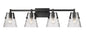 Z-Lite - 1101-4V-MB - Four Light Vanity - Analia - Matte Black