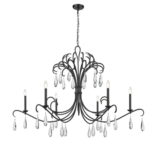 Z-Lite - 3039-59MB - Six Light Chandelier - Amara - Matte Black