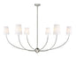 Z-Lite - 3040-62BN - Six Light Chandelier - Shannon - Brushed Nickel