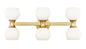 Z-Lite - 494-6V-MGLD - Six Light Vanity - Artemis - Modern Gold