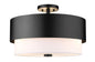 Z-Lite - 495SF18-MB - Three Light Semi Flush Mount - Counterpoint - Matte Black