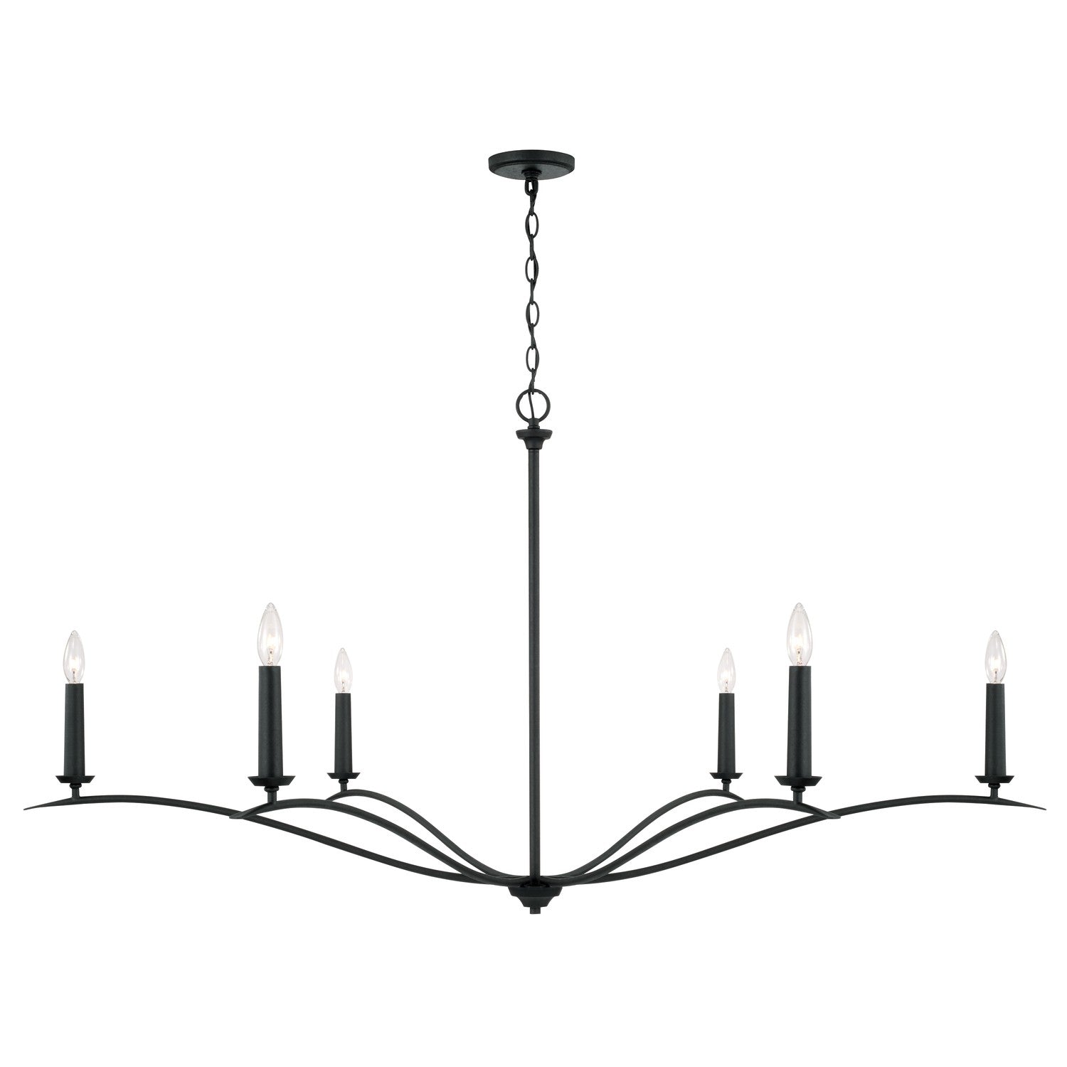 Capital Lighting - 450661BI - Six Light Chandelier - Grady - Black Iron