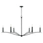 Capital Lighting - 450661BI - Six Light Chandelier - Grady - Black Iron