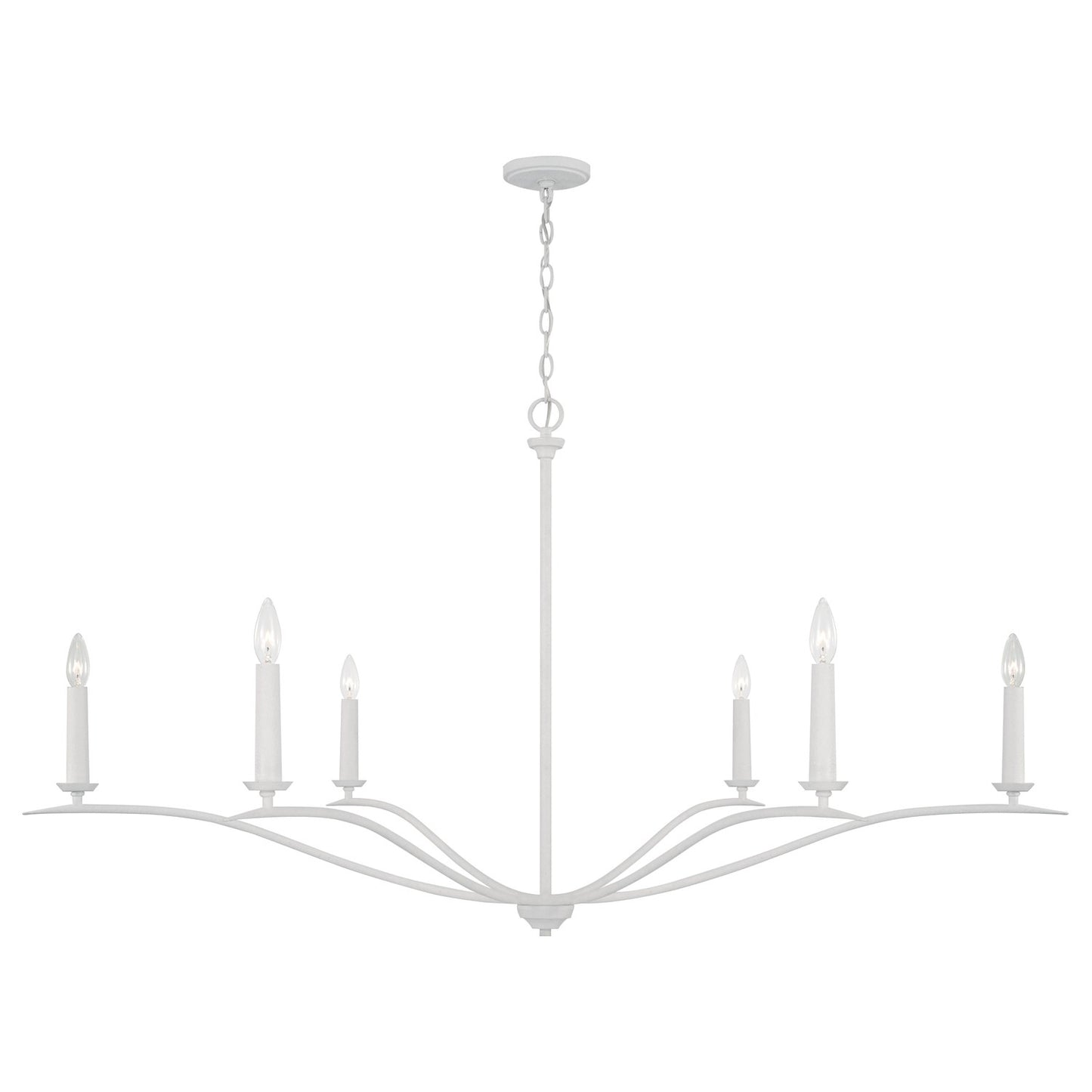 Capital Lighting - 450661XW - Six Light Chandelier - Grady - Textured White