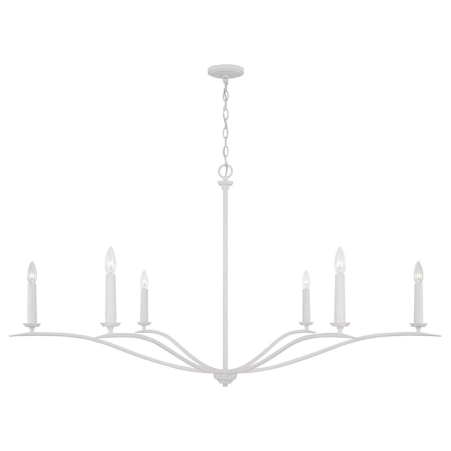 Capital Lighting - 450661XW - Six Light Chandelier - Grady - Textured White