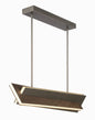 George Kovacs - P1648-895-L - LED Island Pendant - Intersioni - Midnight Iron & Faux Walnut