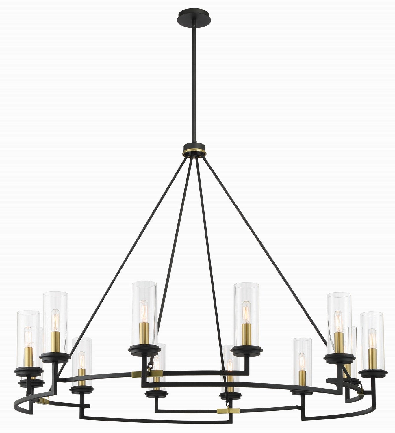 Minka-Lavery - 3207-781 - 12 Light Chandelier - Hillstone - Sand Coal & Soft Brass