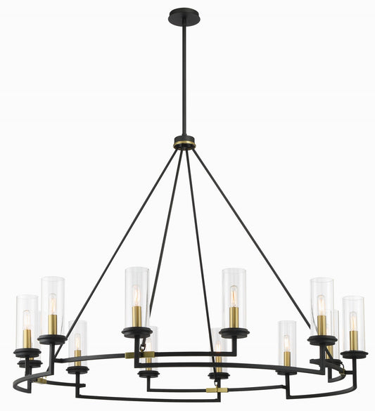 Minka-Lavery - 3207-781 - 12 Light Chandelier - Hillstone - Sand Coal & Soft Brass