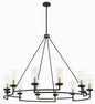 Minka-Lavery - 3207-781 - 12 Light Chandelier - Hillstone - Sand Coal & Soft Brass