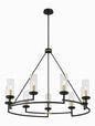 Minka-Lavery - 3209-781 - Nine Light Chandelier - Hillstone - Sand Coal & Soft Brass