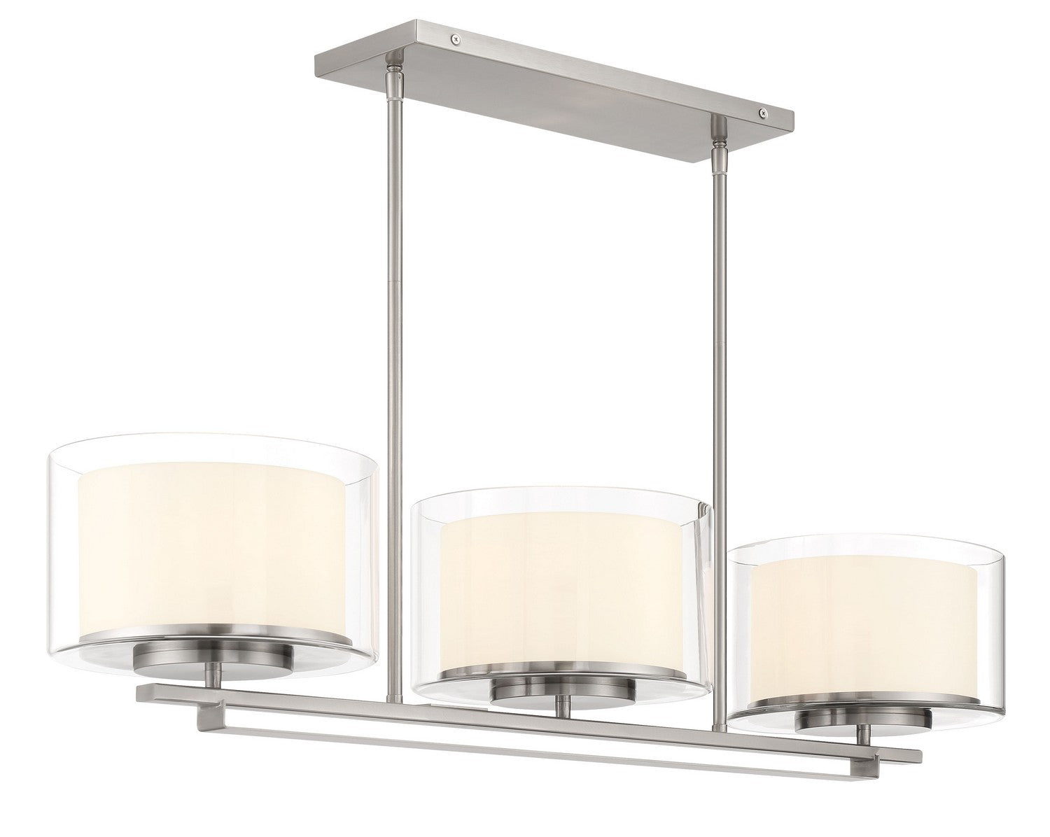 Minka-Lavery - 4108-84 - Three Light Island Pendant - Parsons Studio - Brushed Nickel