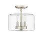 Millennium - 46923-BN - Three Light Semi-Flush Mount - Asheville - Brushed Nickel