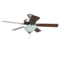 Craftmade - BLD52BNK5C1 - 52" Ceiling Fan - Builder Deluxe 52" - Brushed Polished Nickel