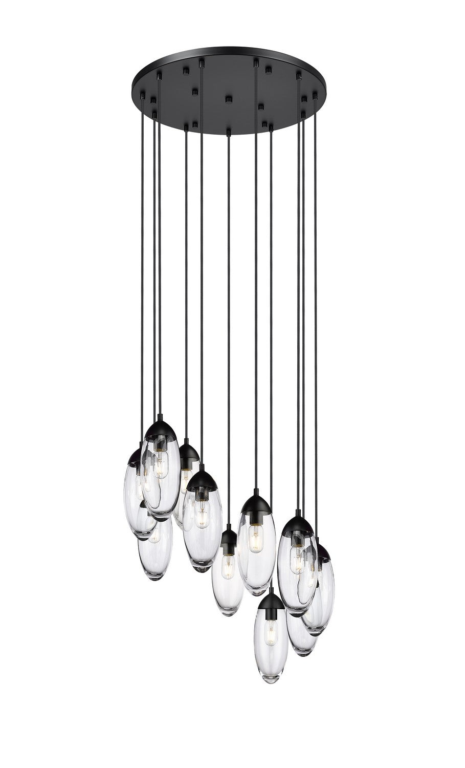 Z-Lite - 651P-11R-MB - 11 Light Chandelier - Arden - Matte Black