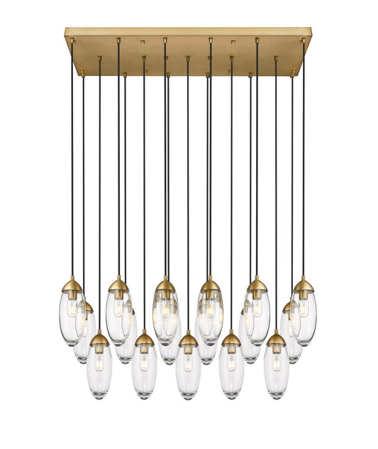 Z-Lite - 651P-17L-RB - 17 Light Linear Chandelier - Arden - Rubbed Brass