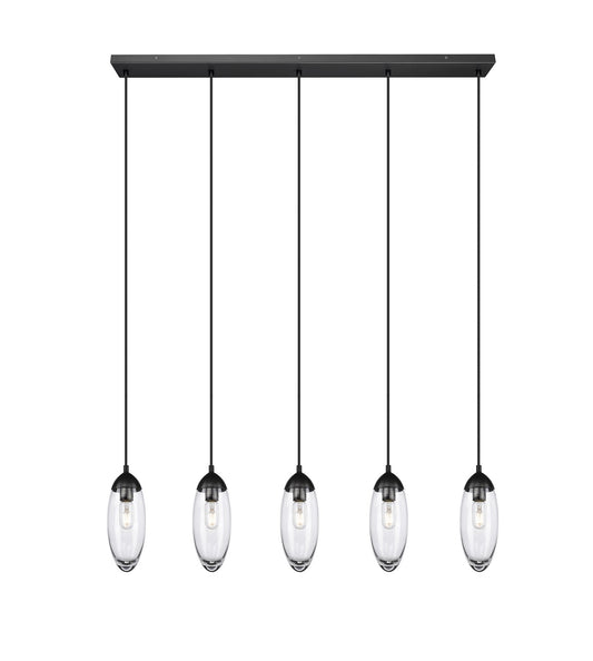 Z-Lite - 651P-5L-MB - Five Light Linear Chandelier - Arden - Matte Black