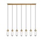 Z-Lite - 651P-7L-RB - Seven Light Linear Chandelier - Arden - Rubbed Brass