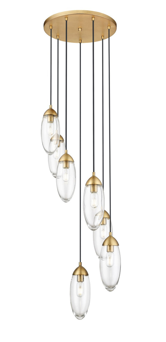 Z-Lite - 651P-7R-RB - Seven Light Chandelier - Arden - Rubbed Brass