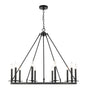 Millennium - 6710-MB - Ten Light Chandelier - Florence - Matte Black