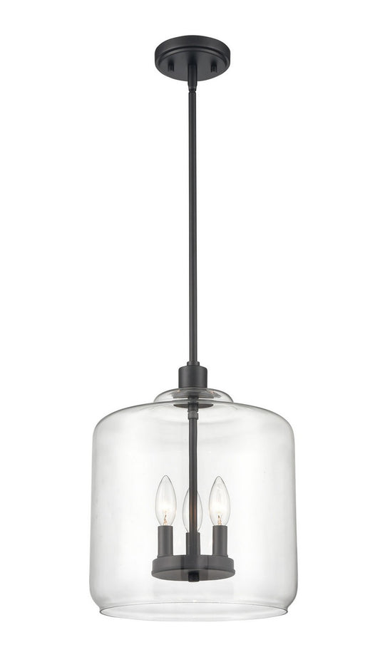 Millennium - 6933-MB - Three Light Pendant - Asheville - Matte Black