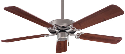 Minka Aire - F546-BS/DW - 42"Ceiling Fan - Contractor 42" - Brushed Steel W/ Dark Walnut