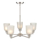 Millennium - 2815-BN - Five Light Chandelier - Amberle - Brushed Nickel