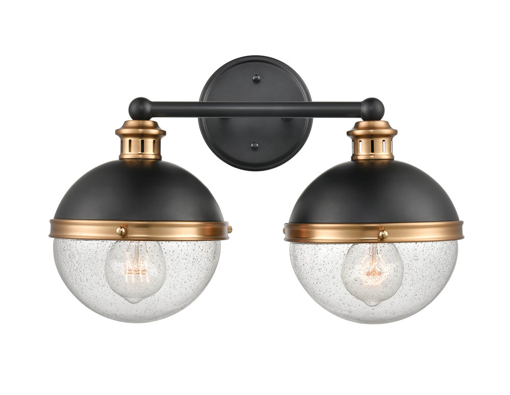 Millennium - 4252-MB/AB - Two Light Vanity - Ellmira - Matte Black/ Aged Brass