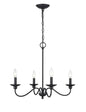 Millennium - 4384-MB - Four Light Chandelier - Delvona - Matte Black