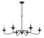 Millennium - 4386-MB - Six Light Chandelier - Delvona - Matte Black