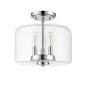 Millennium - 6923-CH - Three Light Semi-Flush Mount - Asheville - Chrome