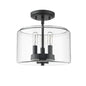 Millennium - 6923-MB - Three Light Semi-Flush Mount - Asheville - Matte Black