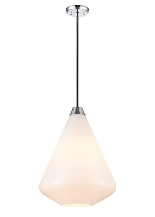 DVI Lighting - DVP25805SN-TO - One Light Pendant - St Julian - Satin Nickel With True Opal Glass