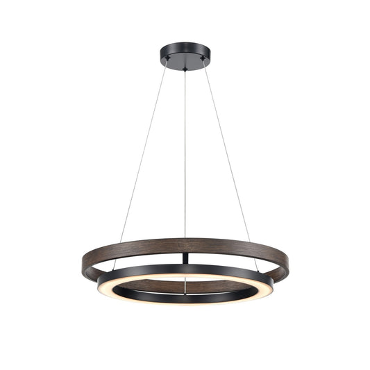 DVI Lighting - DVP40847EB+IW-CCT - LED Pendant - Cybele Cct - Ebony And Ironwood On Metal