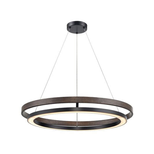 DVI Lighting - DVP40848EB+IW-CCT - LED Pendant - Cybele Cct - Ebony And Ironwood On Metal