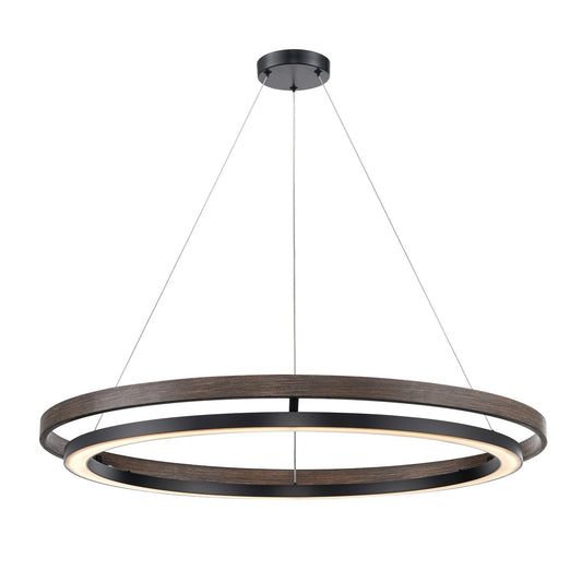 DVI Lighting - DVP40849EB+IW-CCT - LED Pendant - Cybele Cct - Ebony And Ironwood On Metal
