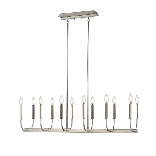 DVI Lighting - DVP44002MF+PL - 12 Light Linear Pendant - Olivia - Multiple Finishes And Platinum