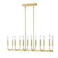 DVI Lighting - DVP44002MF+PSB - 12 Light Linear Pendant - Olivia - Multiple Finishes And Painted Satin Brass