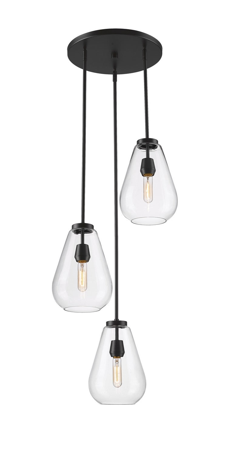 Z-Lite - 488P8-3R-MB - Three Light Chandelier - Ayra - Matte Black