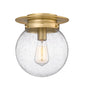 Z-Lite - 7506F9-HBR - One Light Flush Mount - Calhoun - Heritage Brass