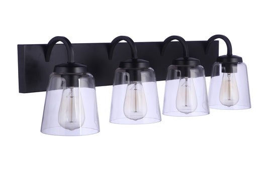 Craftmade - 16331FB4 - Four Light Vanity - Elsa - Flat Black
