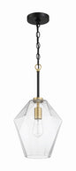 Craftmade - 56992-FBSB - One Light Pendant - Avante Grand - Flat Black/Satin Brass