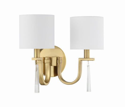 Craftmade - 58262-SB - Two Light Wall Sconce - Fortuna - Satin Brass