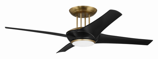 Craftmade - CAM54FBSB4 - 54"Ceiling Fan - Cam - Flat Black/Satin Brass