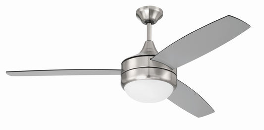 Craftmade - PHZ52BNK3-BNGW - 52"Ceiling Fan - Phaze II 3-Blade - Brushed Polished Nickel