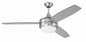 Craftmade - PHZ52BNK3-BNGW - 52"Ceiling Fan - Phaze II 3-Blade - Brushed Polished Nickel