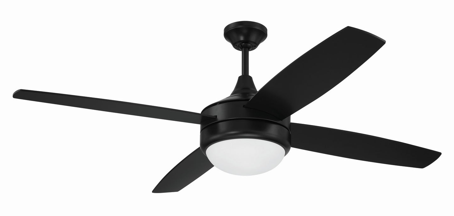 Craftmade - PHZ52FB4 - 52"Ceiling Fan - Phaze II 4- Blade - Flat Black